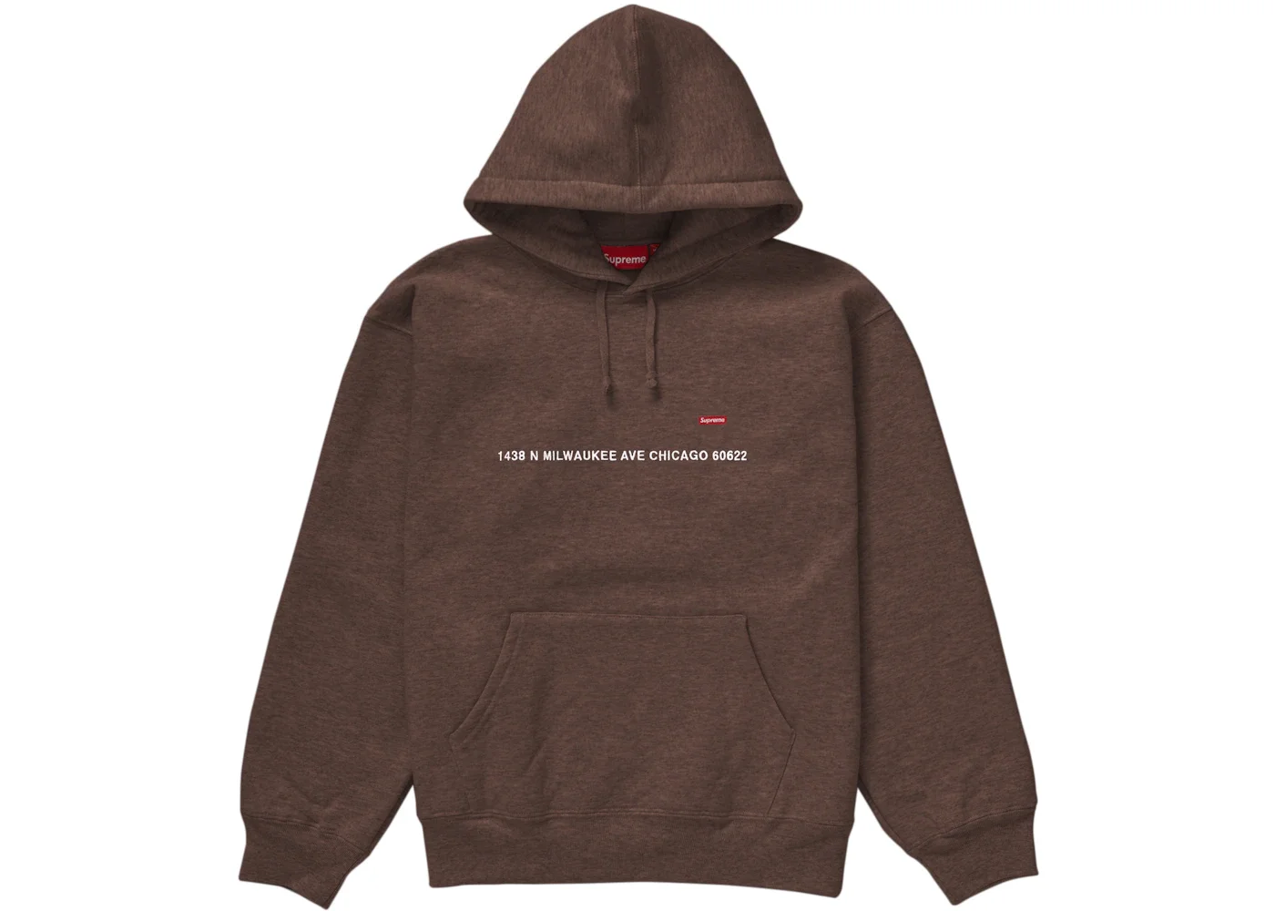 Supreme Small Box Hooded Sweatshirt (Chicago Shop) Dark Brown - 1