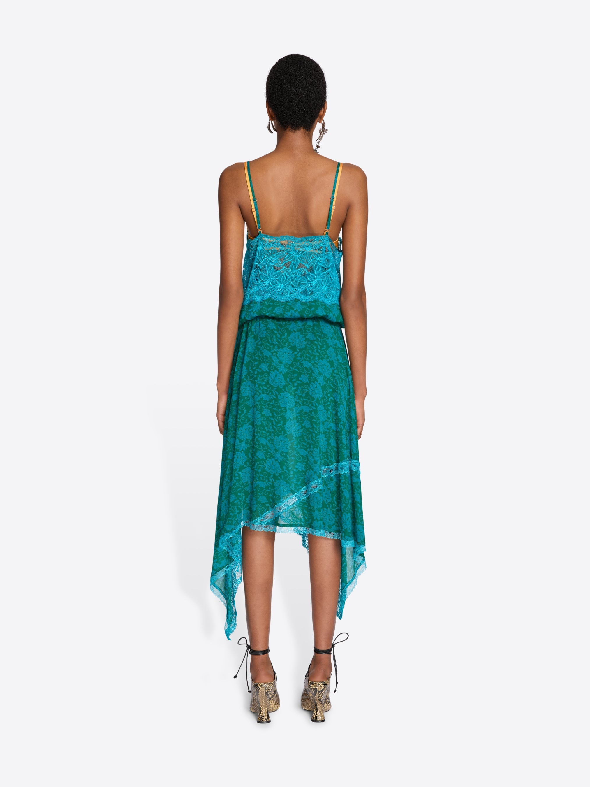 ASYMMETRICAL SLIP DRESS - 4