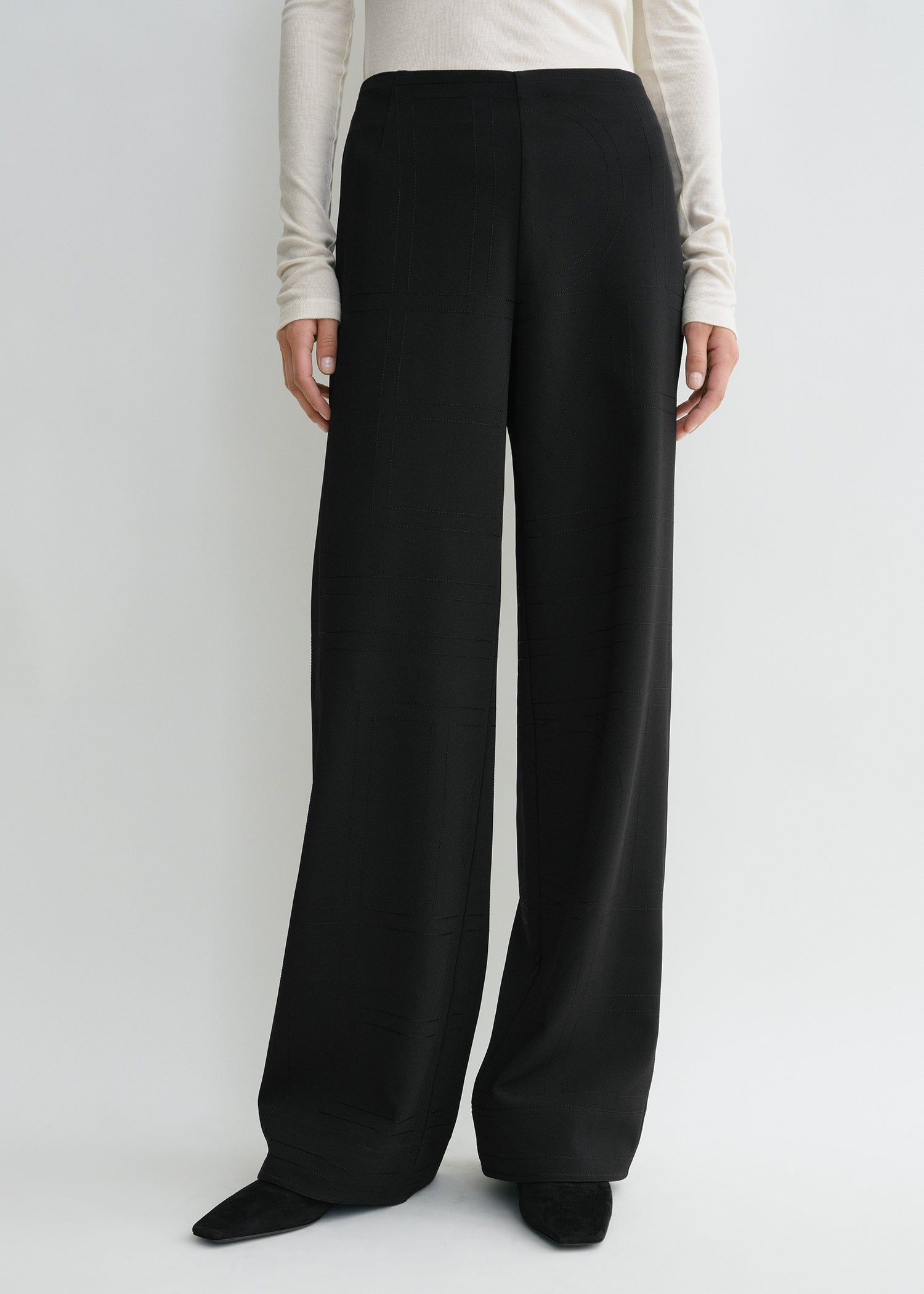 Monogram cady trousers black - 5