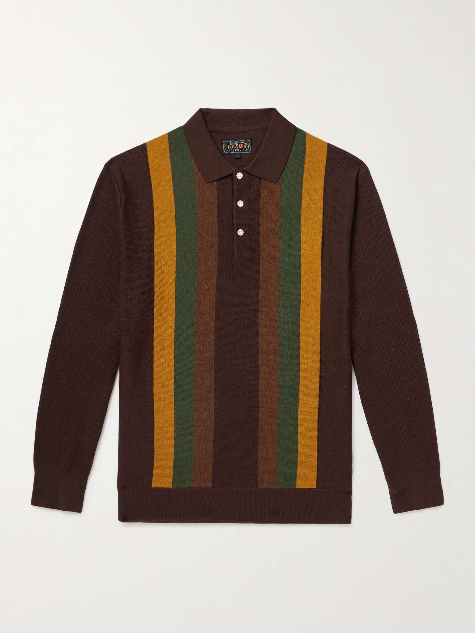 Striped Wool Polo Shirt - 1