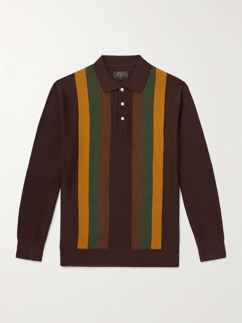 Striped Wool Polo Shirt 1