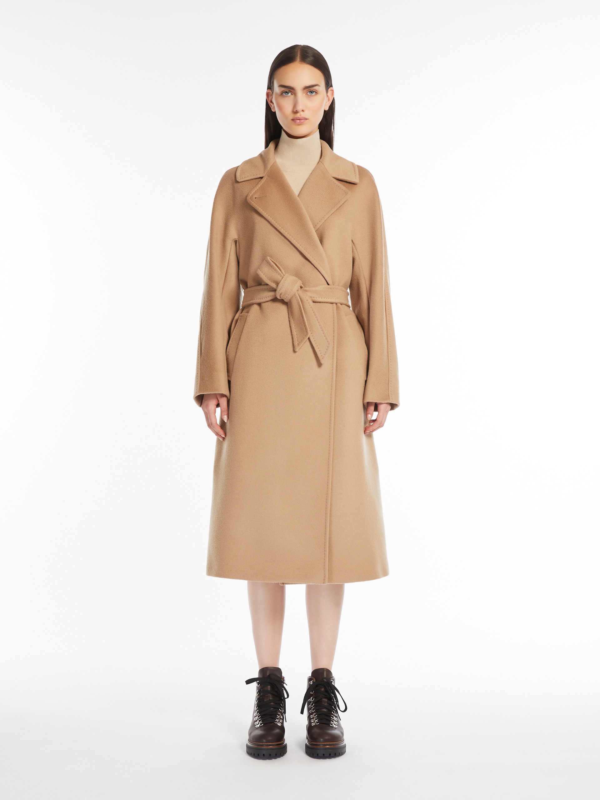RESINA Belted wool coat - 3