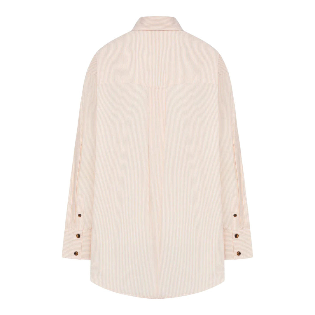 Stripe Cotton Oversized Shirt - 2