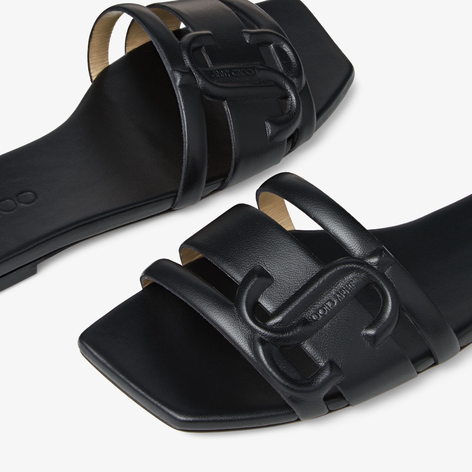 Laran Flat
Black Nappa Leather Flats with JC Monogram - 4