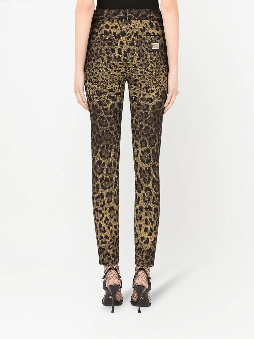 leopard-print skinny jeans - 4