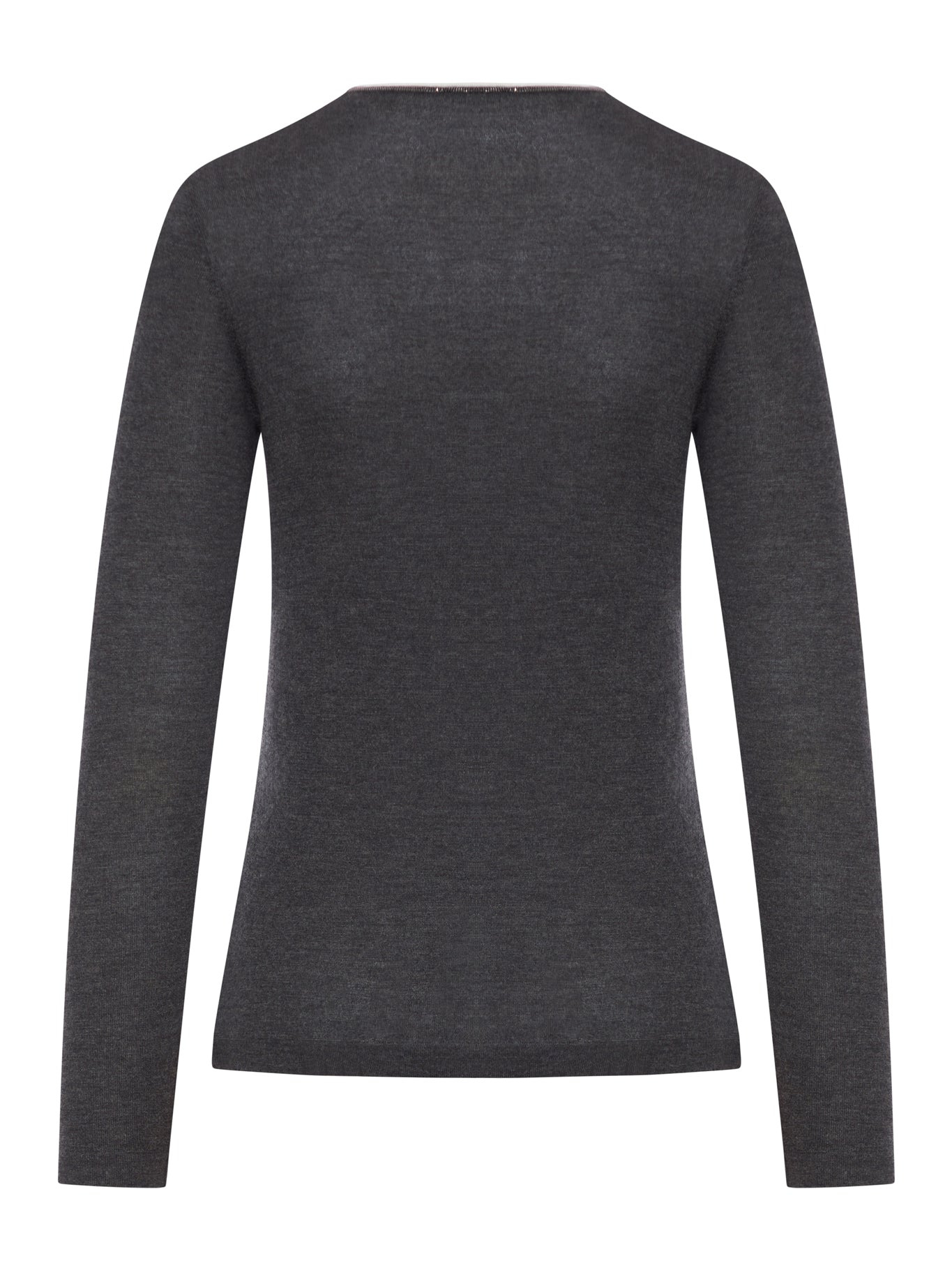 WOOL SWEATER WITH CONTRASTING TRIM - 2