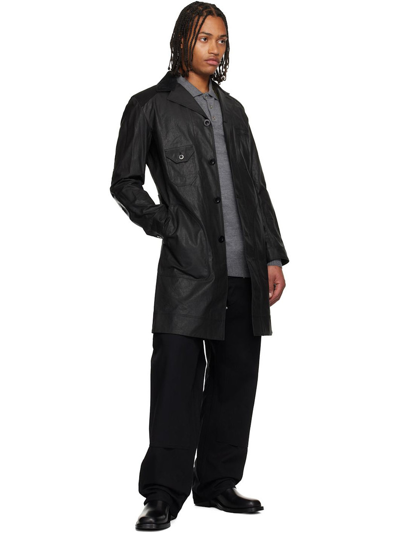 Junya Watanabe MAN Black Coated Cotton Coat outlook