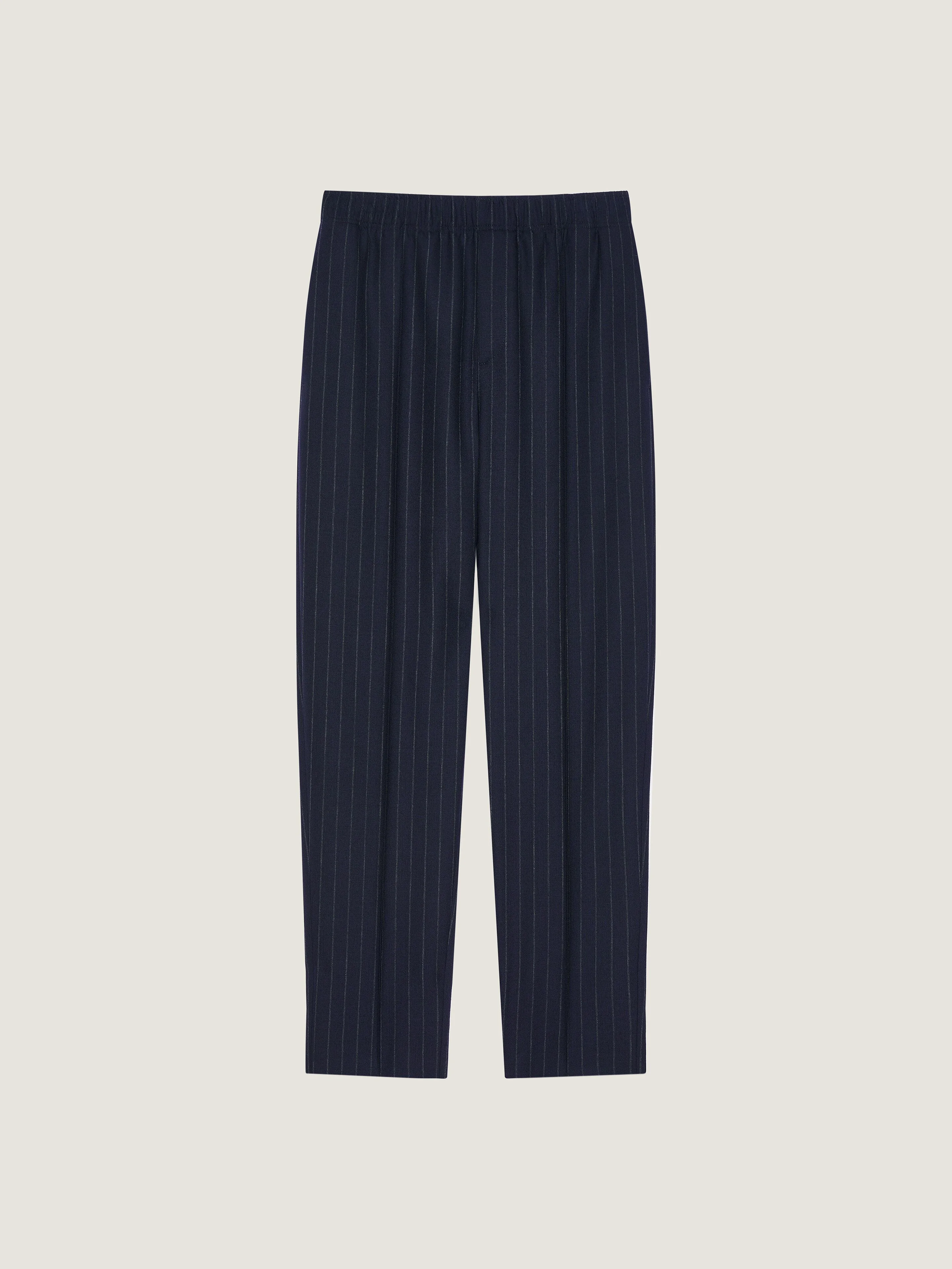 COUTURE SEAM STRIPED JOGGERS IN WOOL - 1