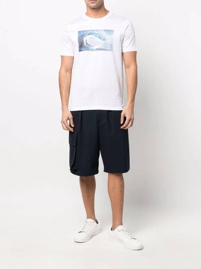 Canali graphic-print fitted T-shirt outlook