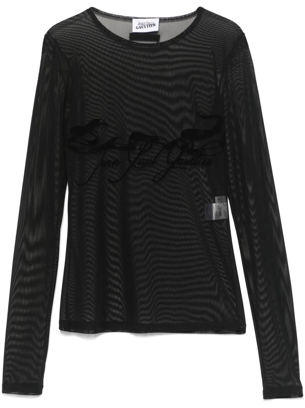 JEAN PAUL GAULTIER - Women Flock "Tattoo Ruban" Mesh Long Sleeved Top - 5