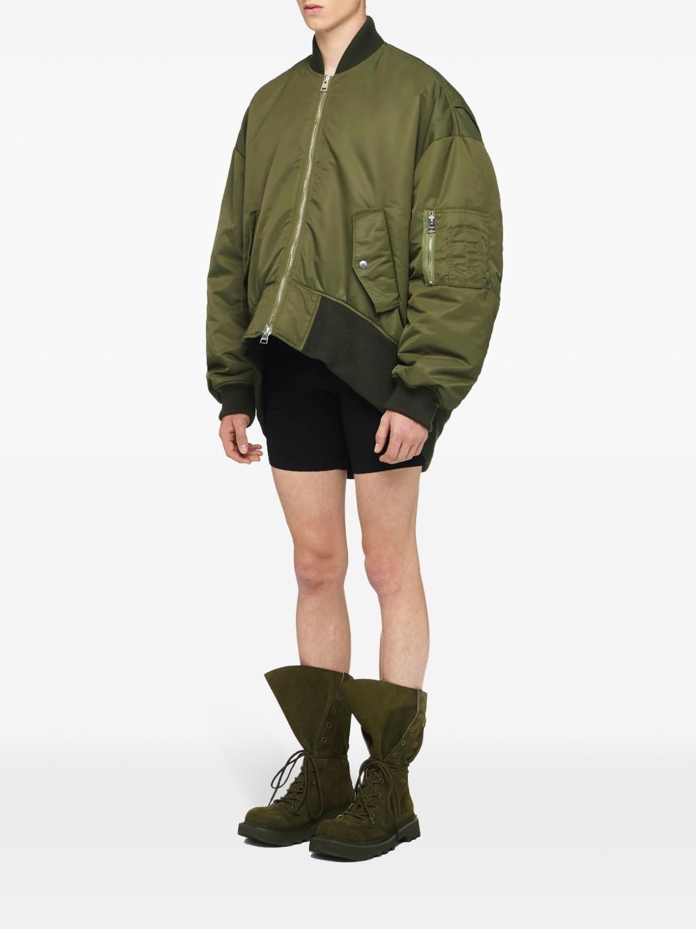 high-low bomber jacket - 2