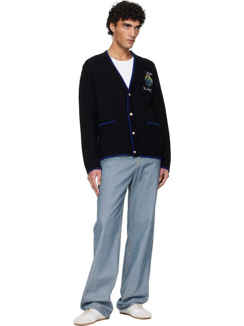 CASABLANCA Black Flaming Tennis Ball Cardigan outlook