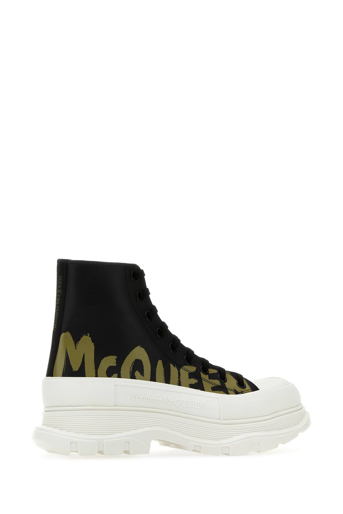 Black leather Tread Slick sneakers - 3