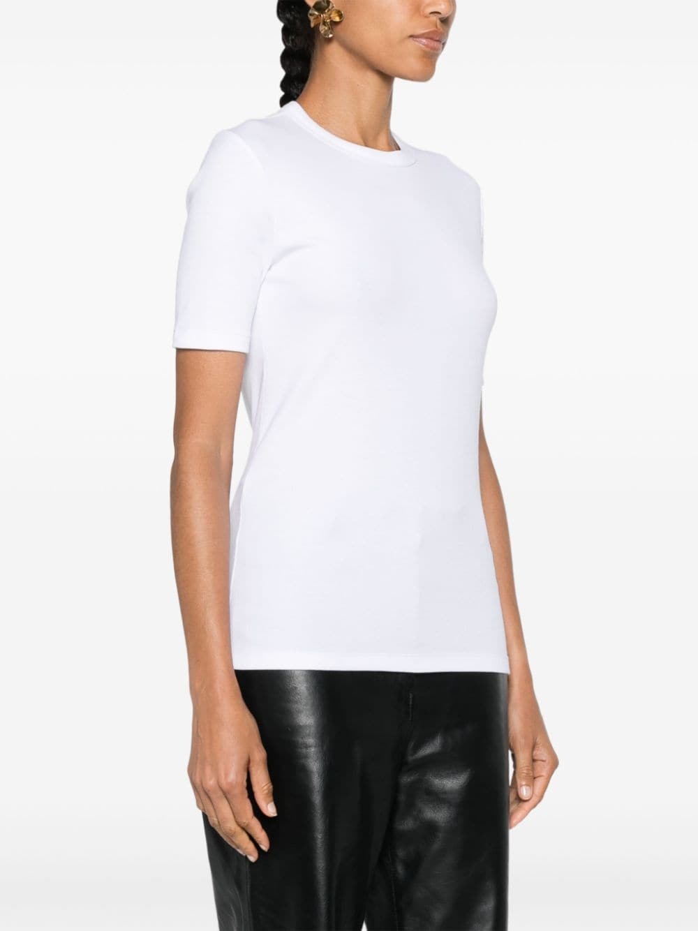 ribbed cotton T-shirt - 3