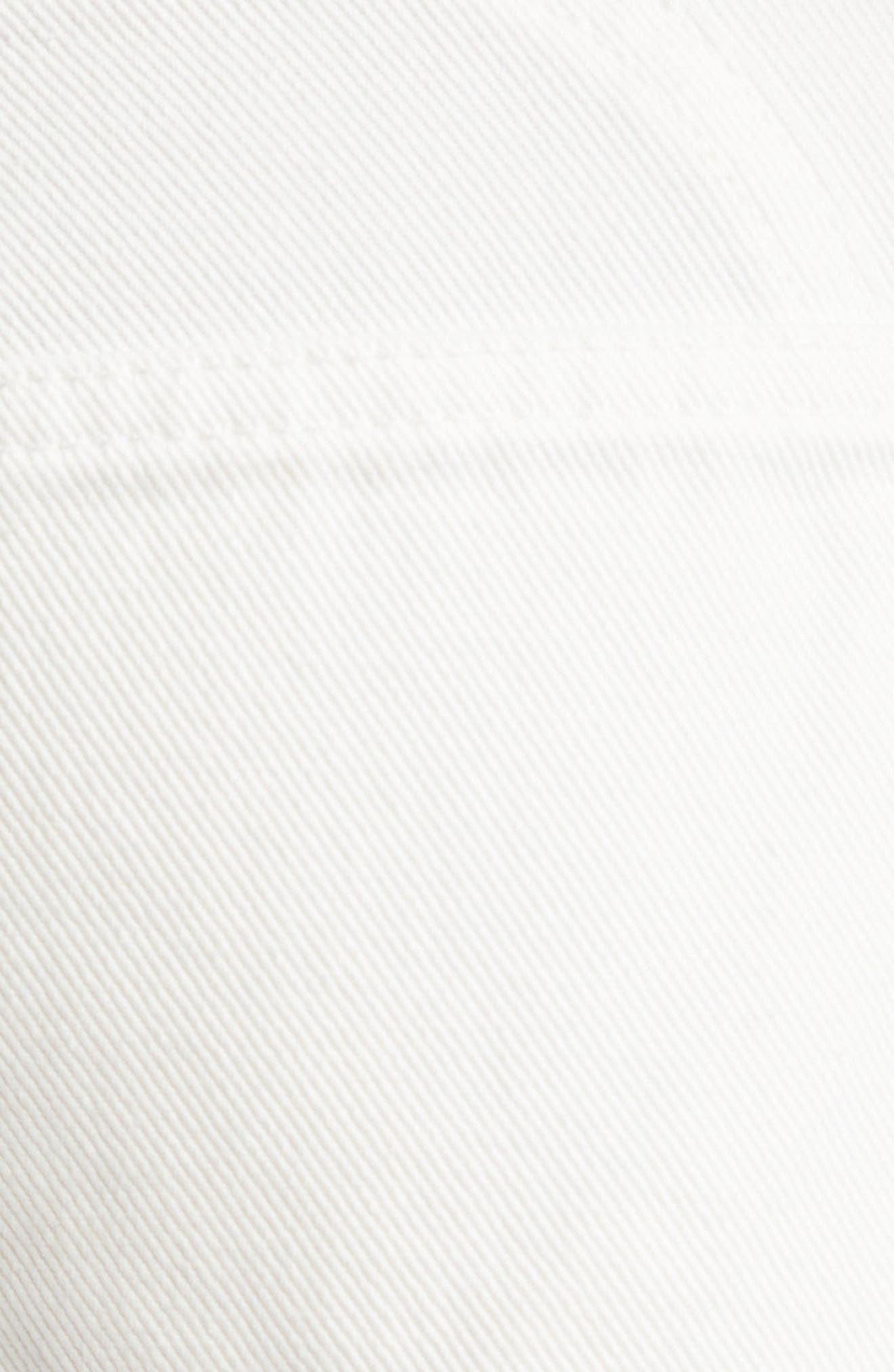 Area Crystal Pocket Denim Cutoff Shorts in White at Nordstrom - 7