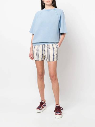 Aspesi stripe-print high-waisted shorts outlook