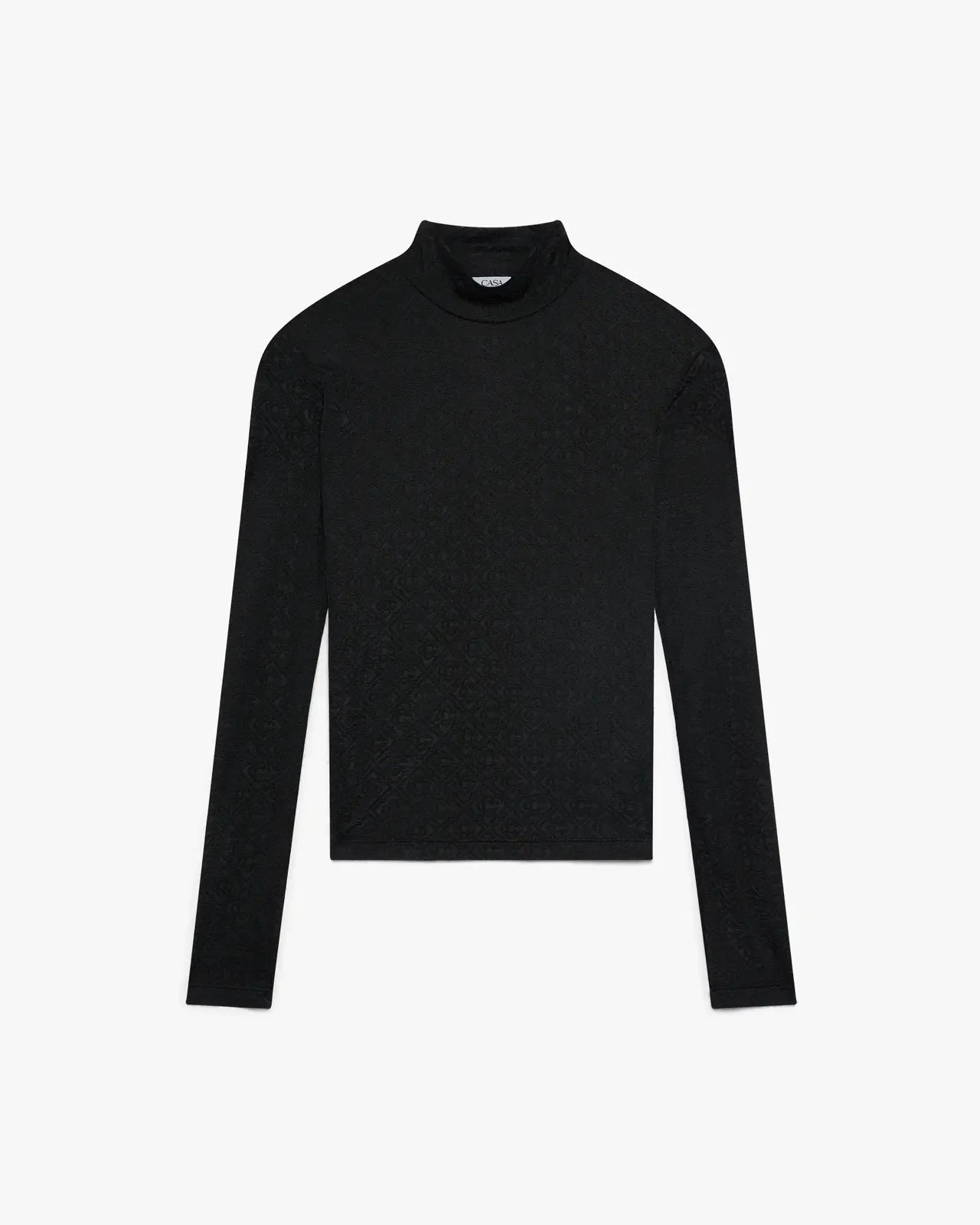 Black Monogram Jacquard Cropped Top | Casablanca Paris - 1