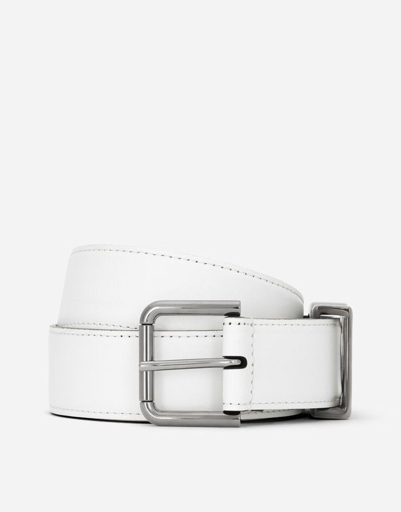 Calfskin belt with DG logo 1