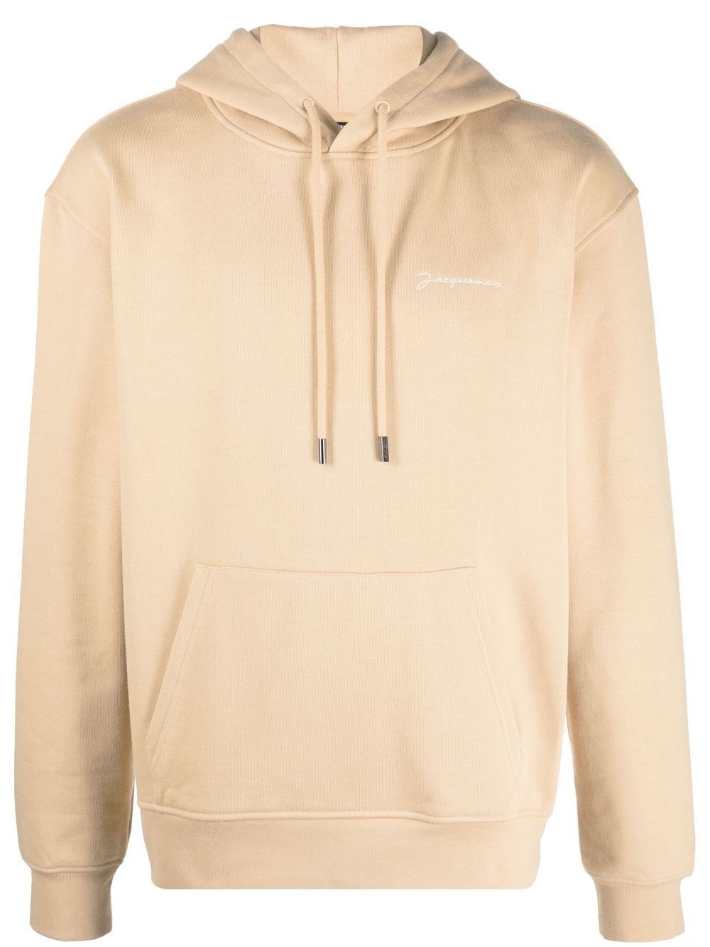 embroidered-logo organic cotton hoodie - 1