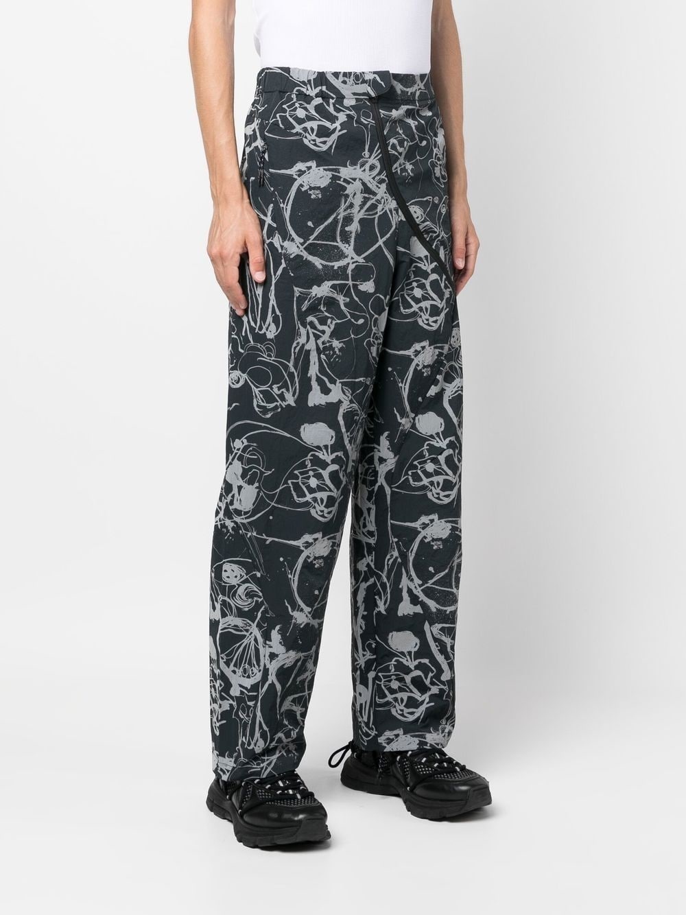 ABSTRACT-PRINT STRAIGHT-LEG TROUSERS - 4
