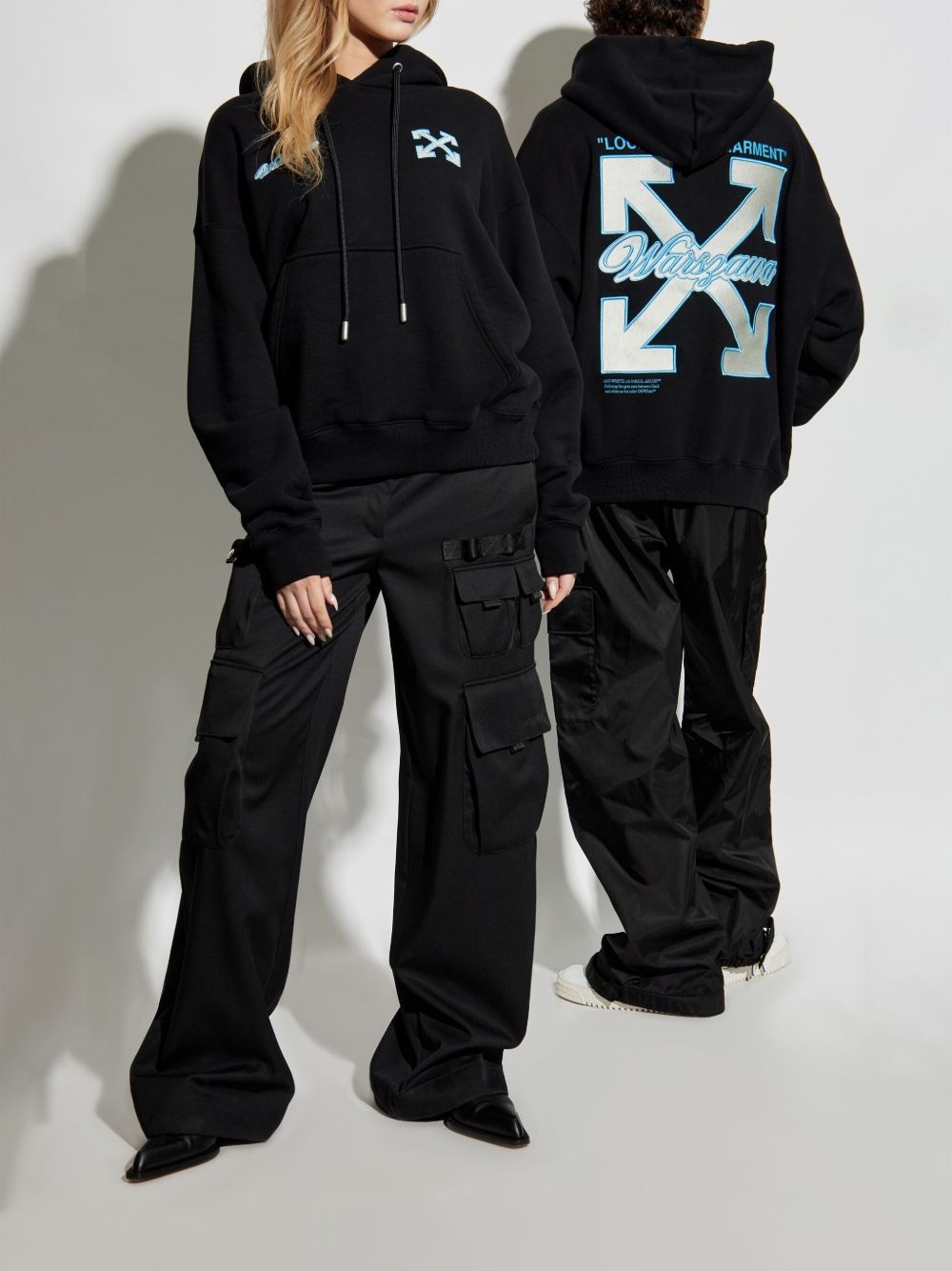Arrows-embroidered hoodie - 7