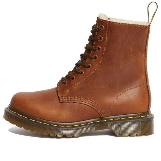 (WMNS) Dr. Martens 1460 Faux Fur Lined Brown 23912243 - 1