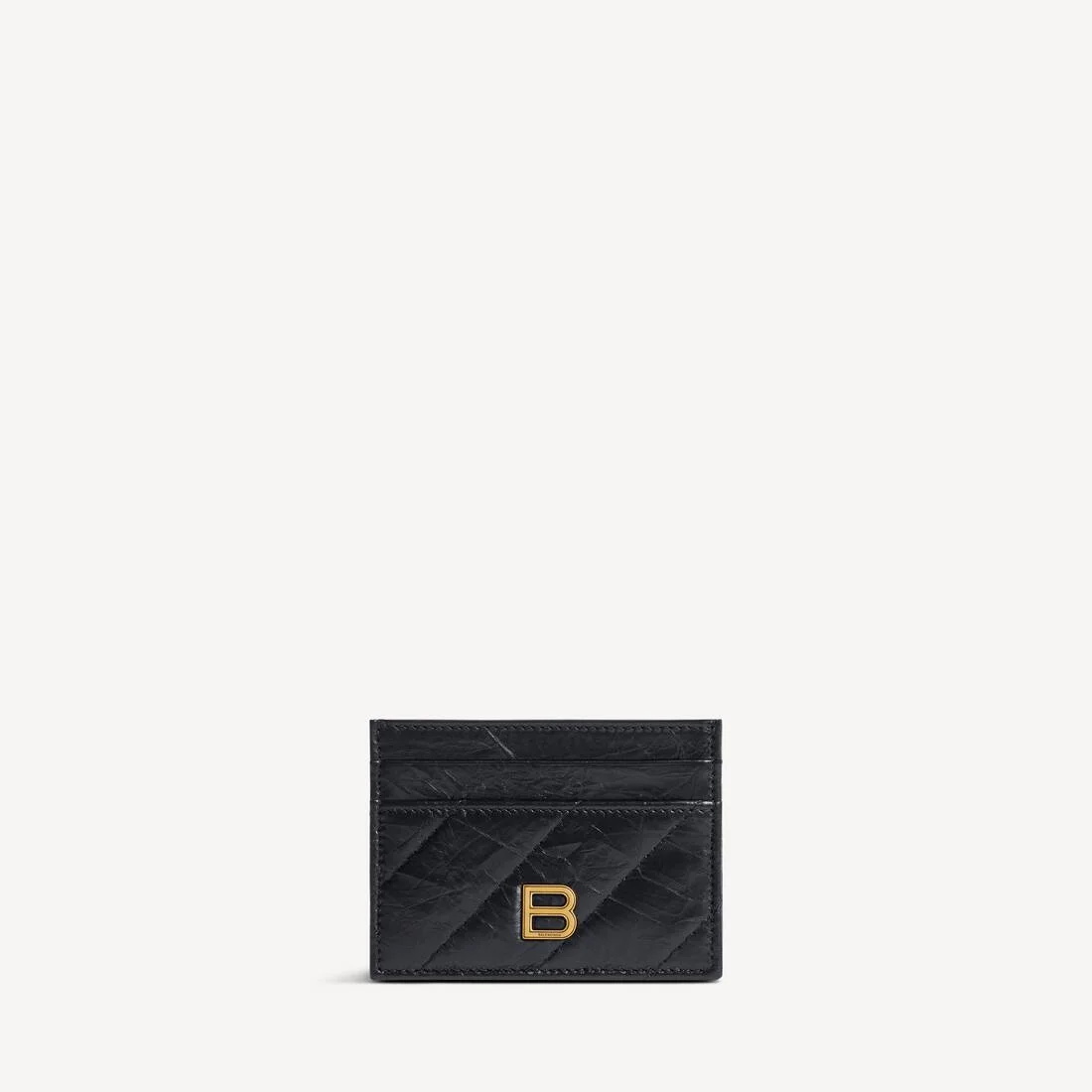 Women's Crush Card Holder Quilted in Black - 1