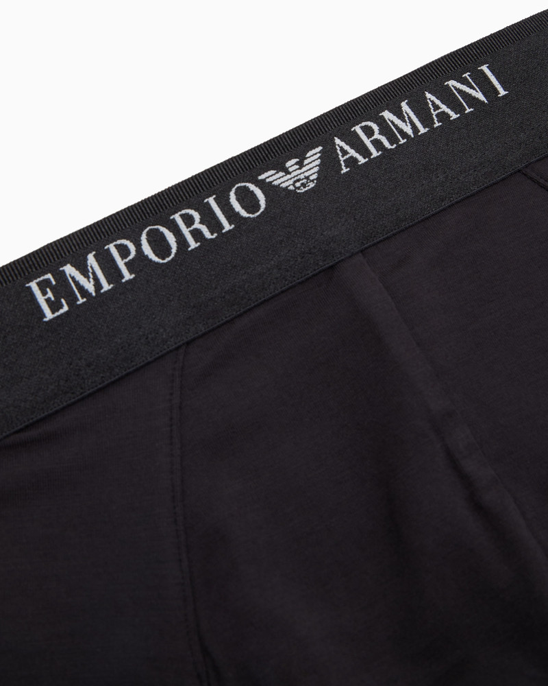 EMPORIO ARMANI Soft modal briefs with logo waist outlook