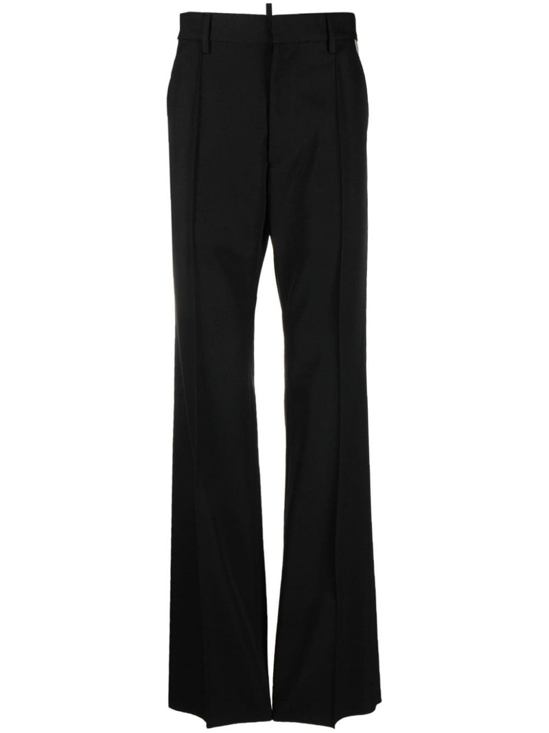 logo-embroidered tailored trousers 1