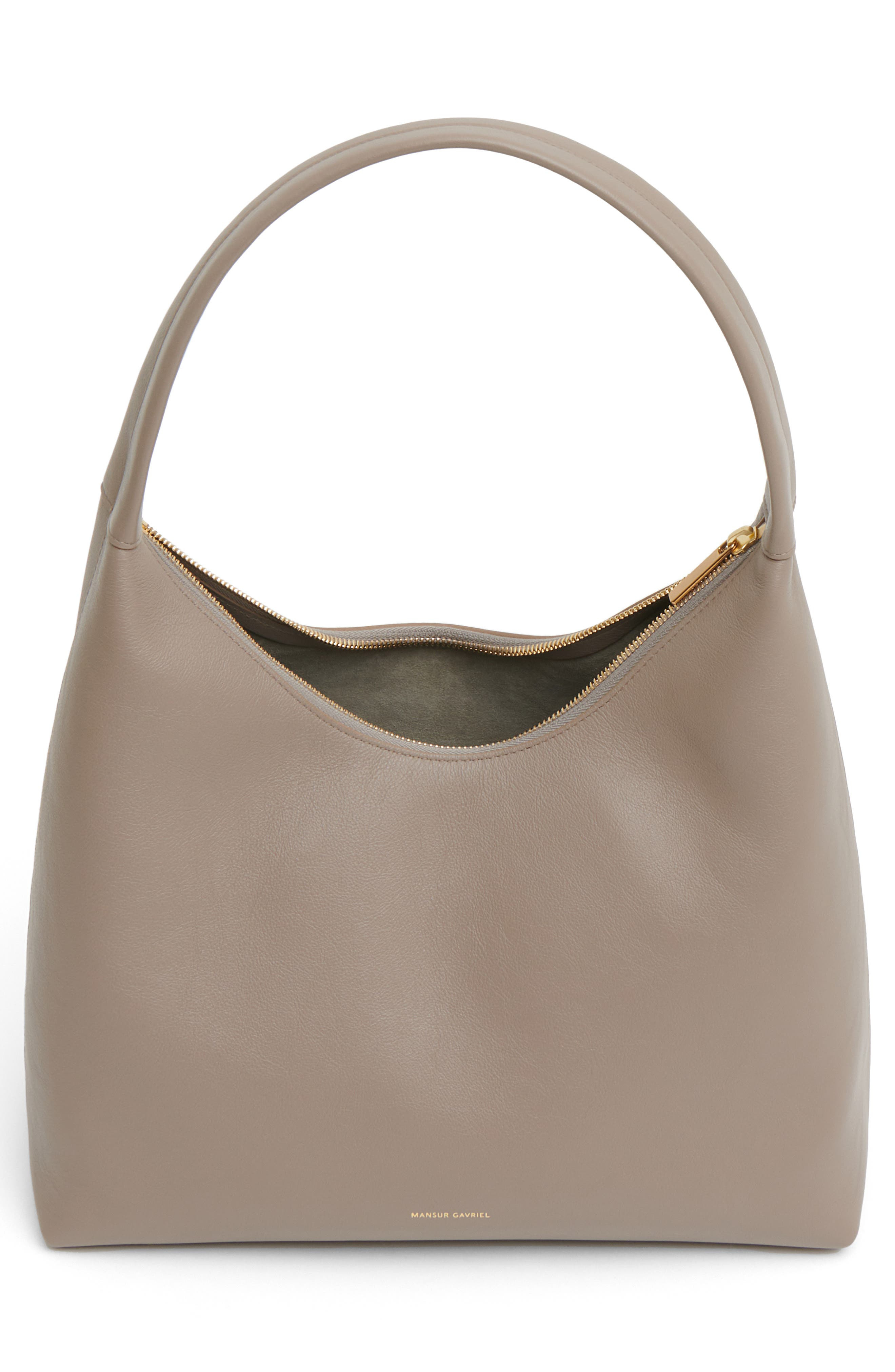 Mansur Gavriel Candy Pebbled Leather Shoulder Bag in Elefante at Nordstrom - 4