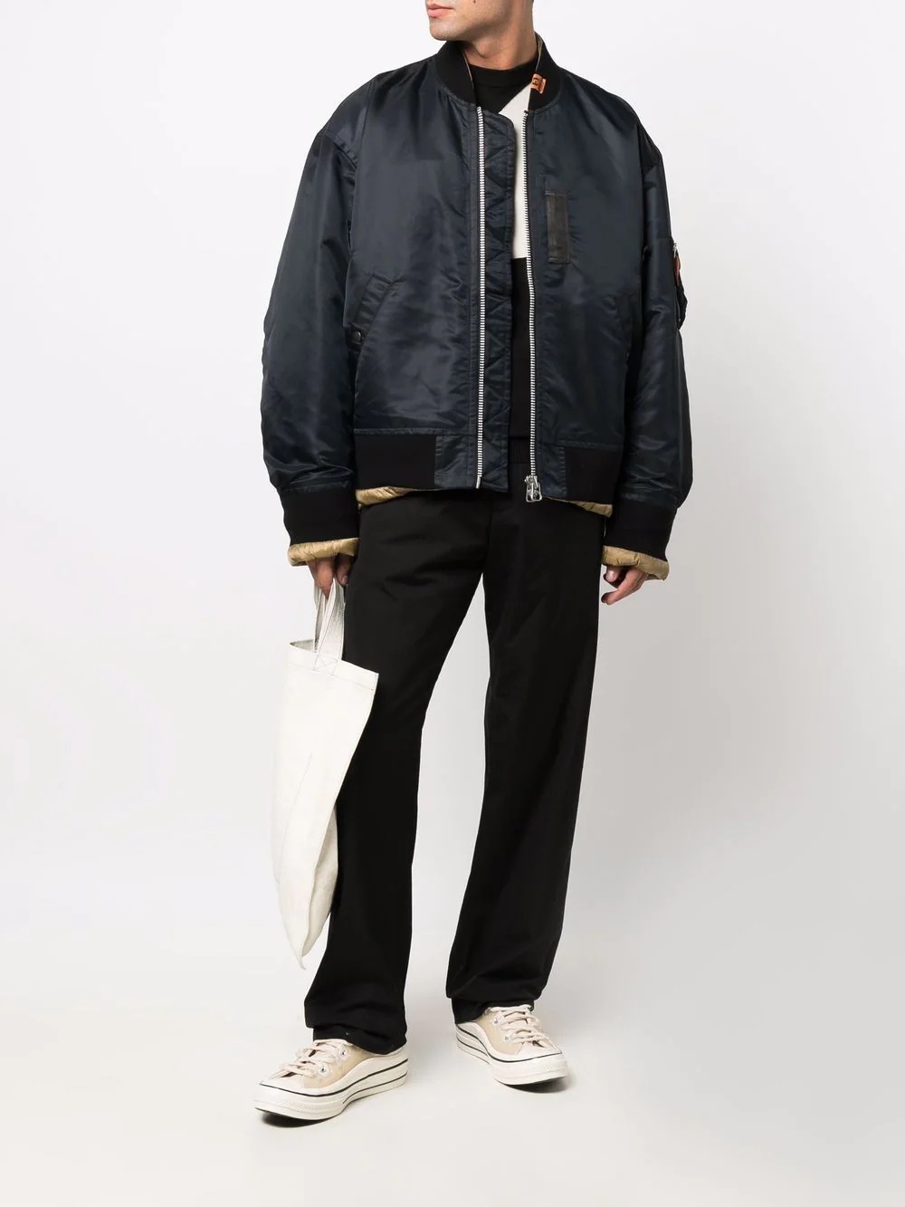 oversized padded bomber jacket - 2