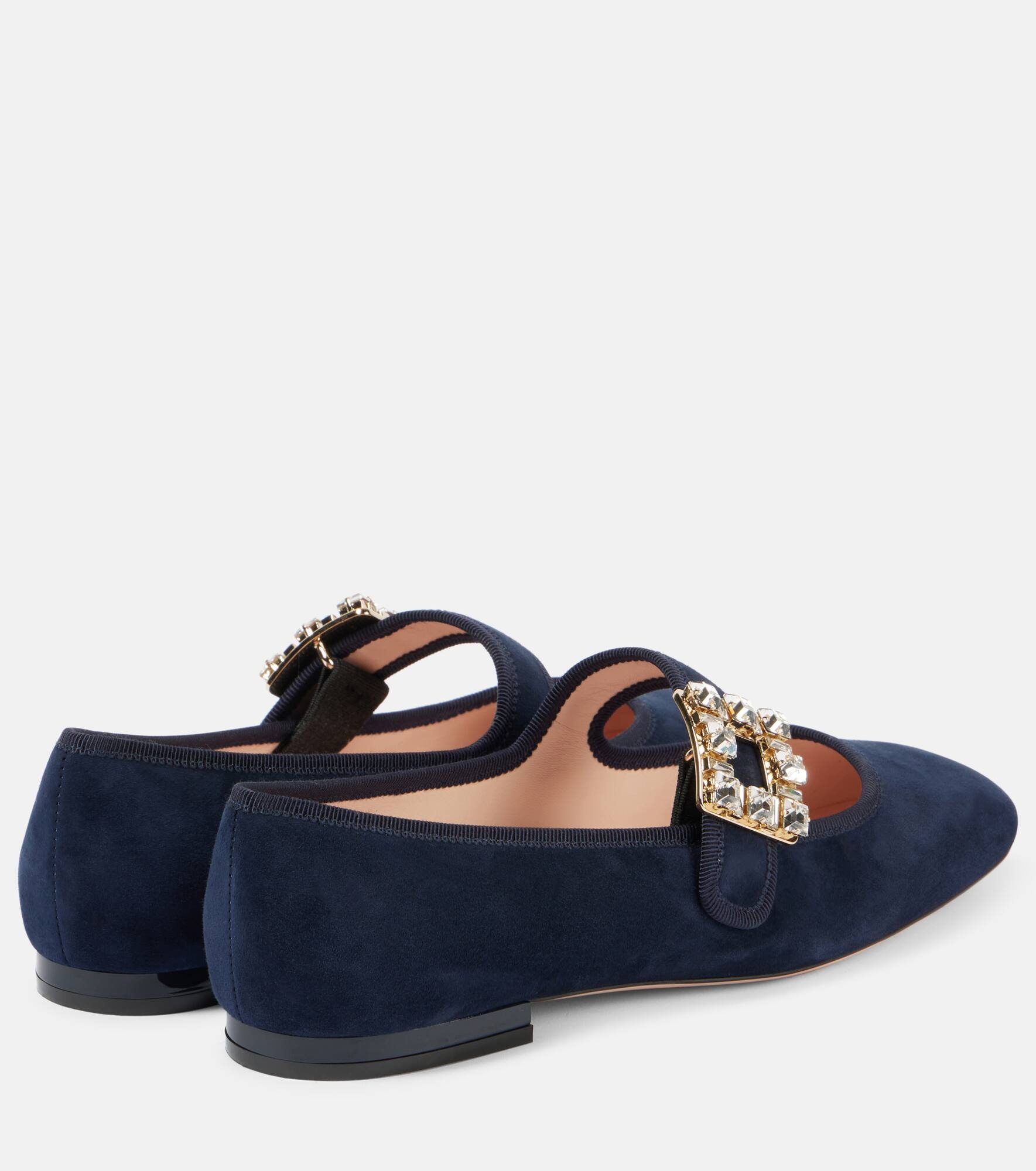 Très Vivier suede Mary Jane flats - 3