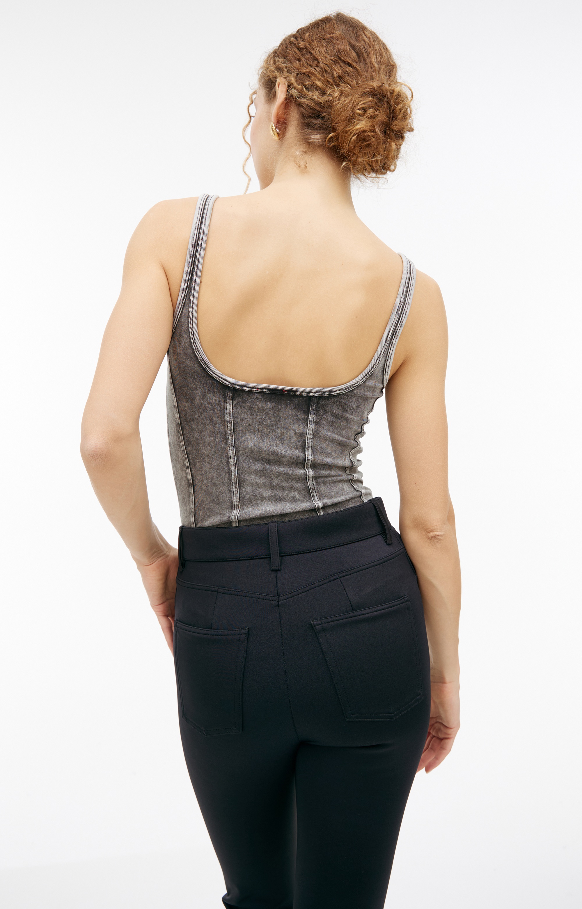 BLACK SKINNY TROUSERS - 7
