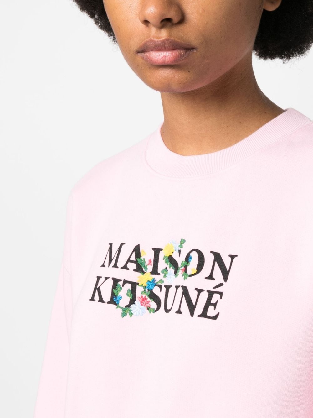 logo-print cotton sweatshirt - 5