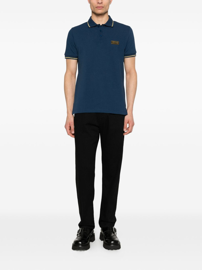 VERSACE JEANS COUTURE trim plaque polo shirt outlook