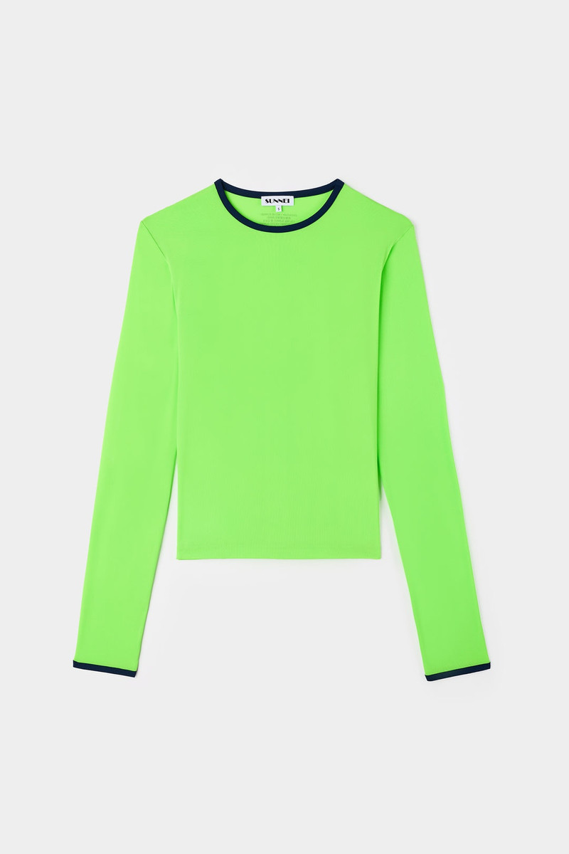 SUPER STRETCH LONGSLEEVE TOP / neon green 1