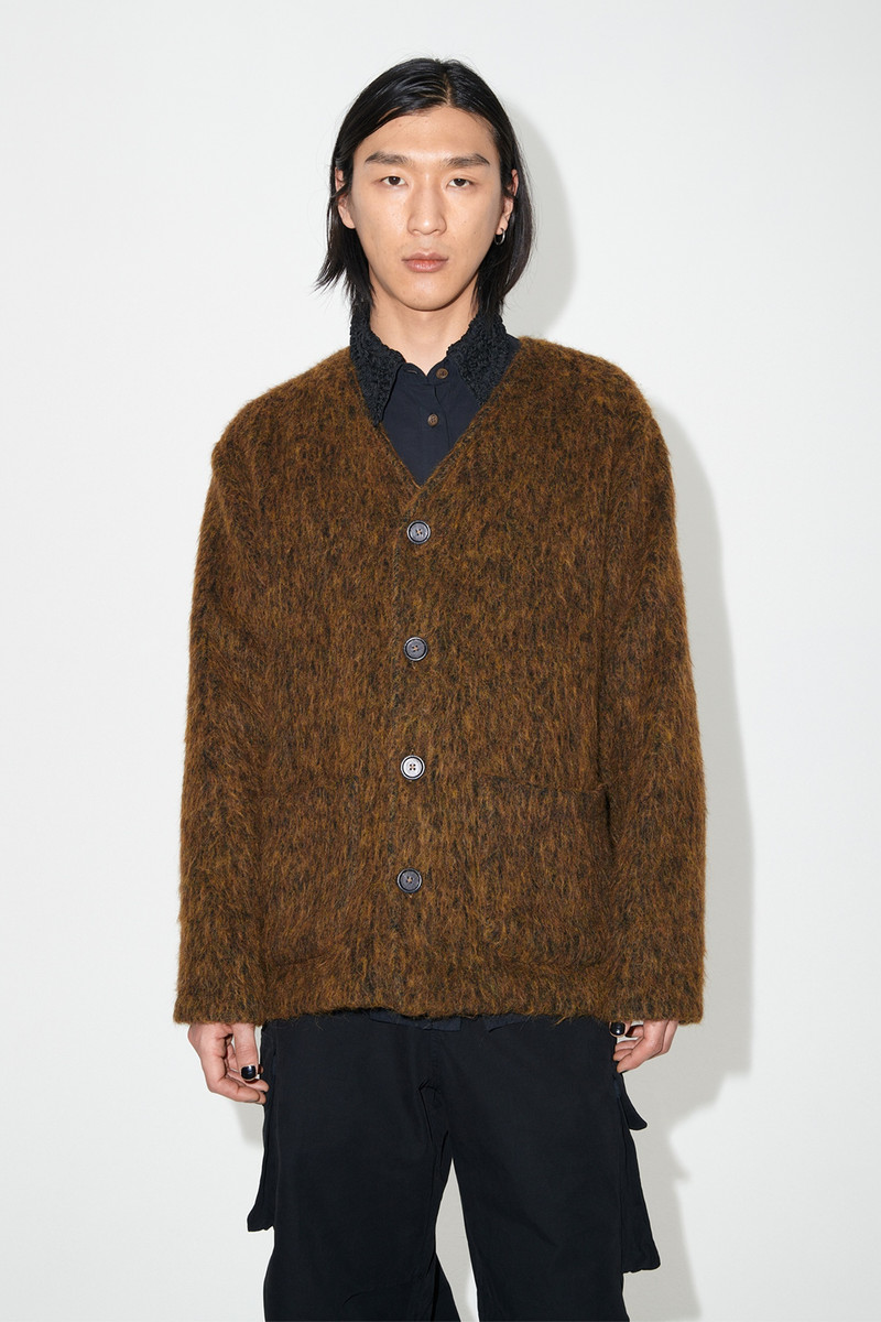 Our Legacy Cardigan Olive Melange Mohair outlook