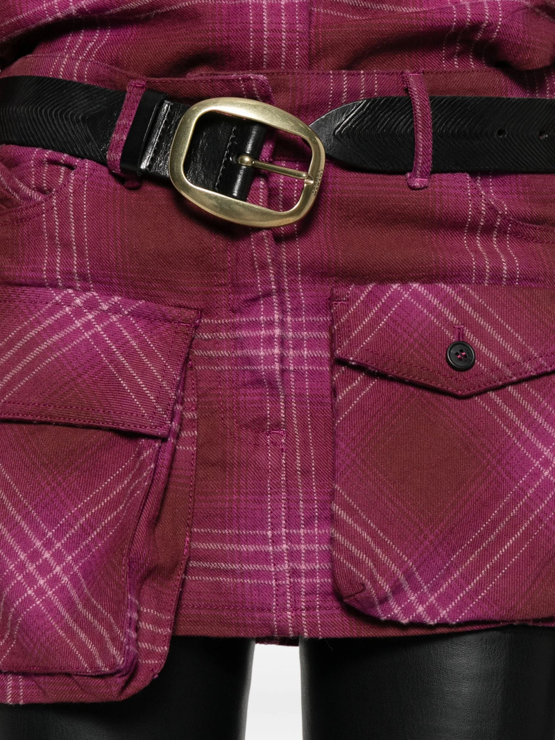 THE ATTICO The Attico Plaid Pocket Mini Skirt outlook