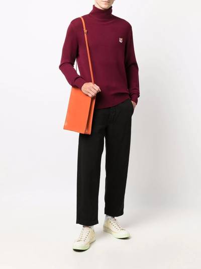 Maison Kitsuné logo-patch roll-neck jumper outlook