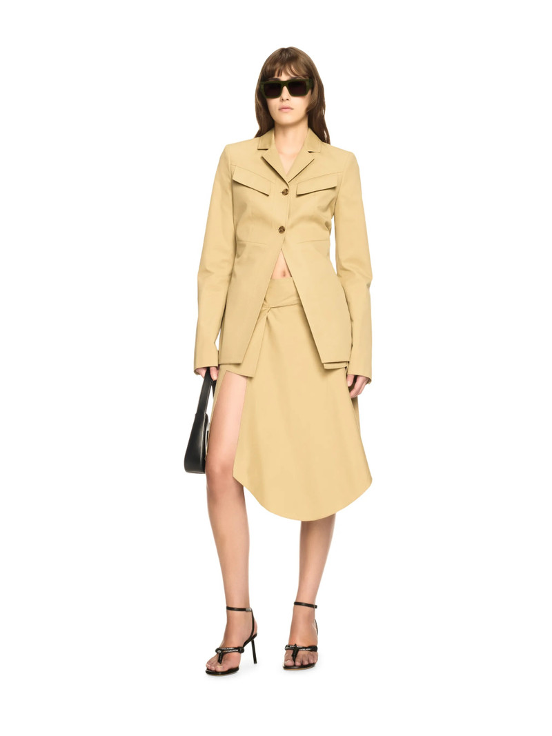 Off-White Beige Savana Midi Skirt outlook