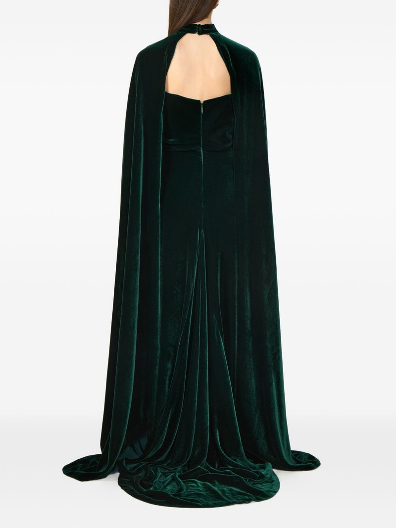 Brisha ruched crystal-detail gown 3