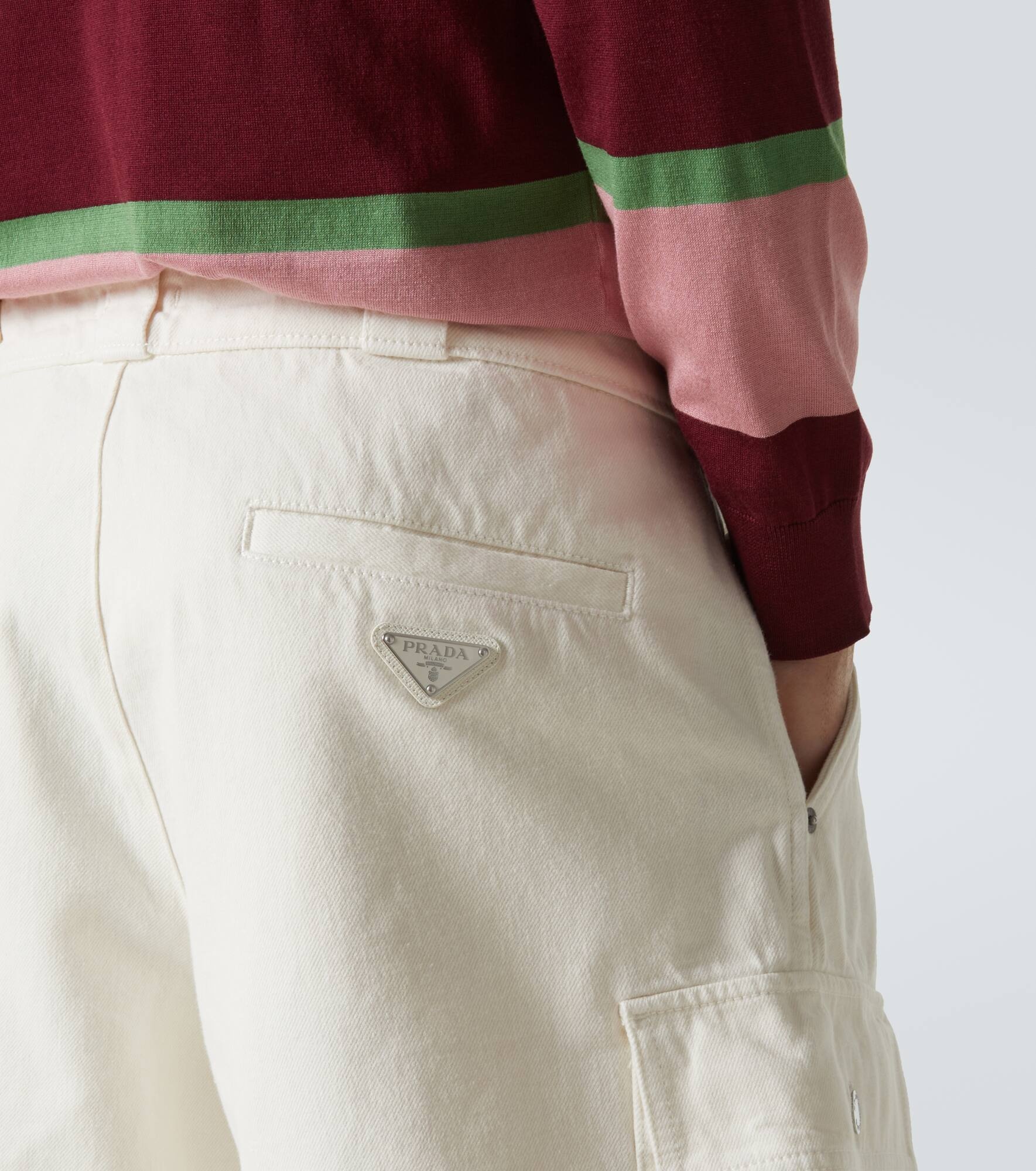 Denim cargo shorts - 5