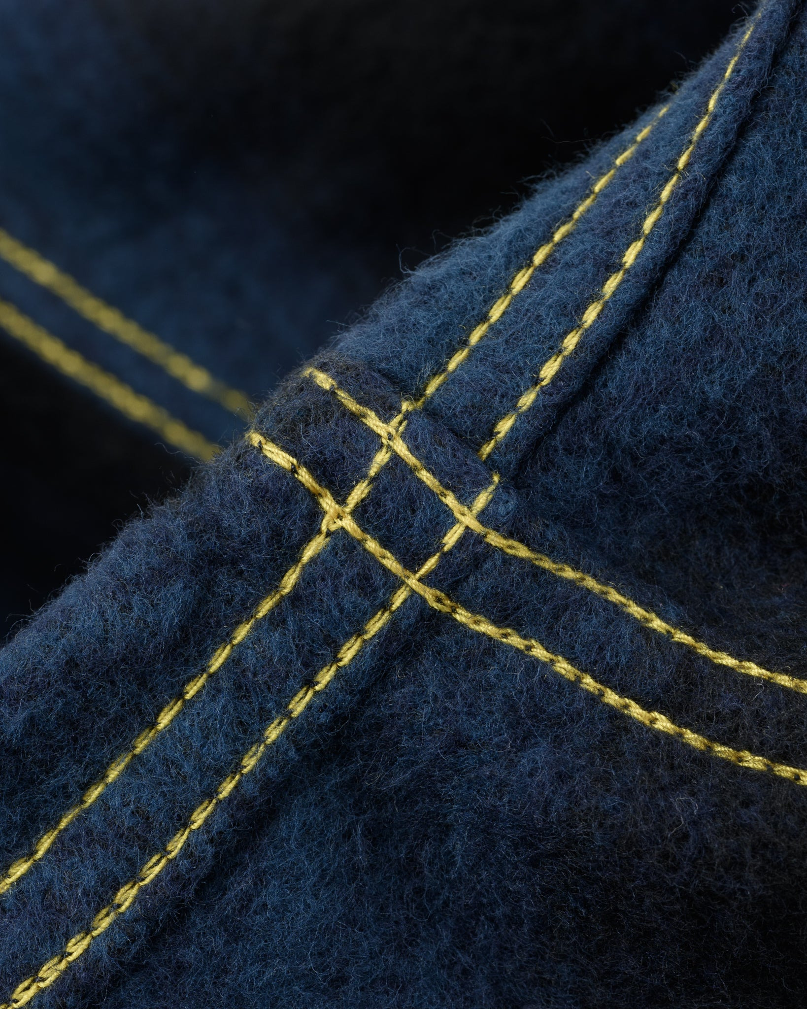 IHSH-264-NAV Ultra Heavy Flannel Ombré Check Western Shirt - Navy/Black - 24