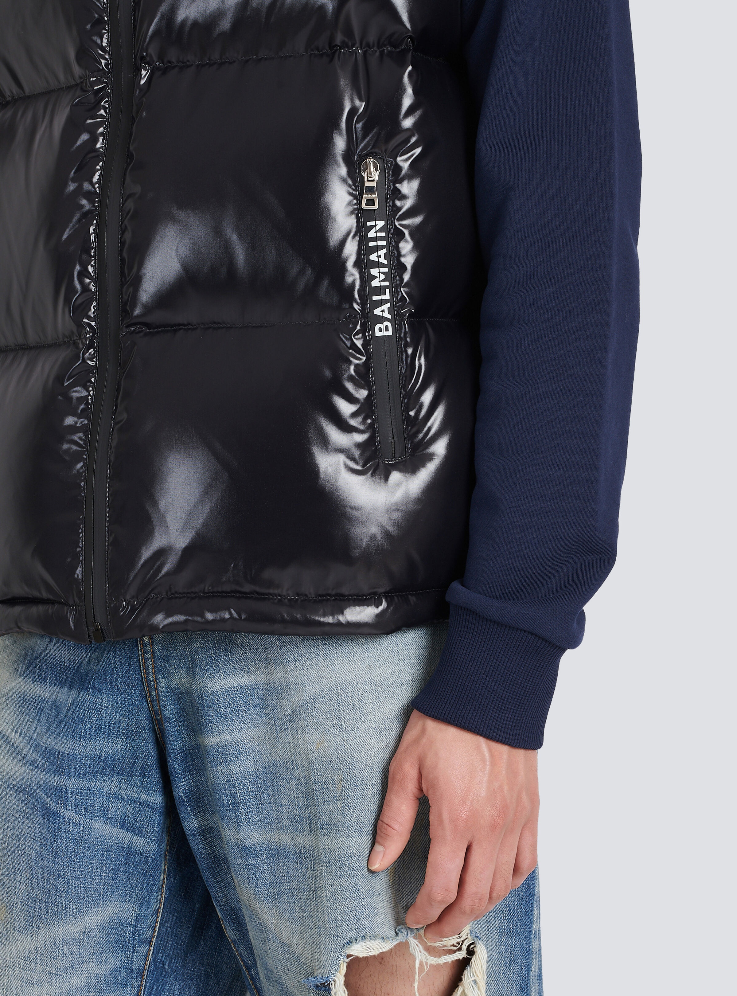 Hooded nylon quilted vest - 7