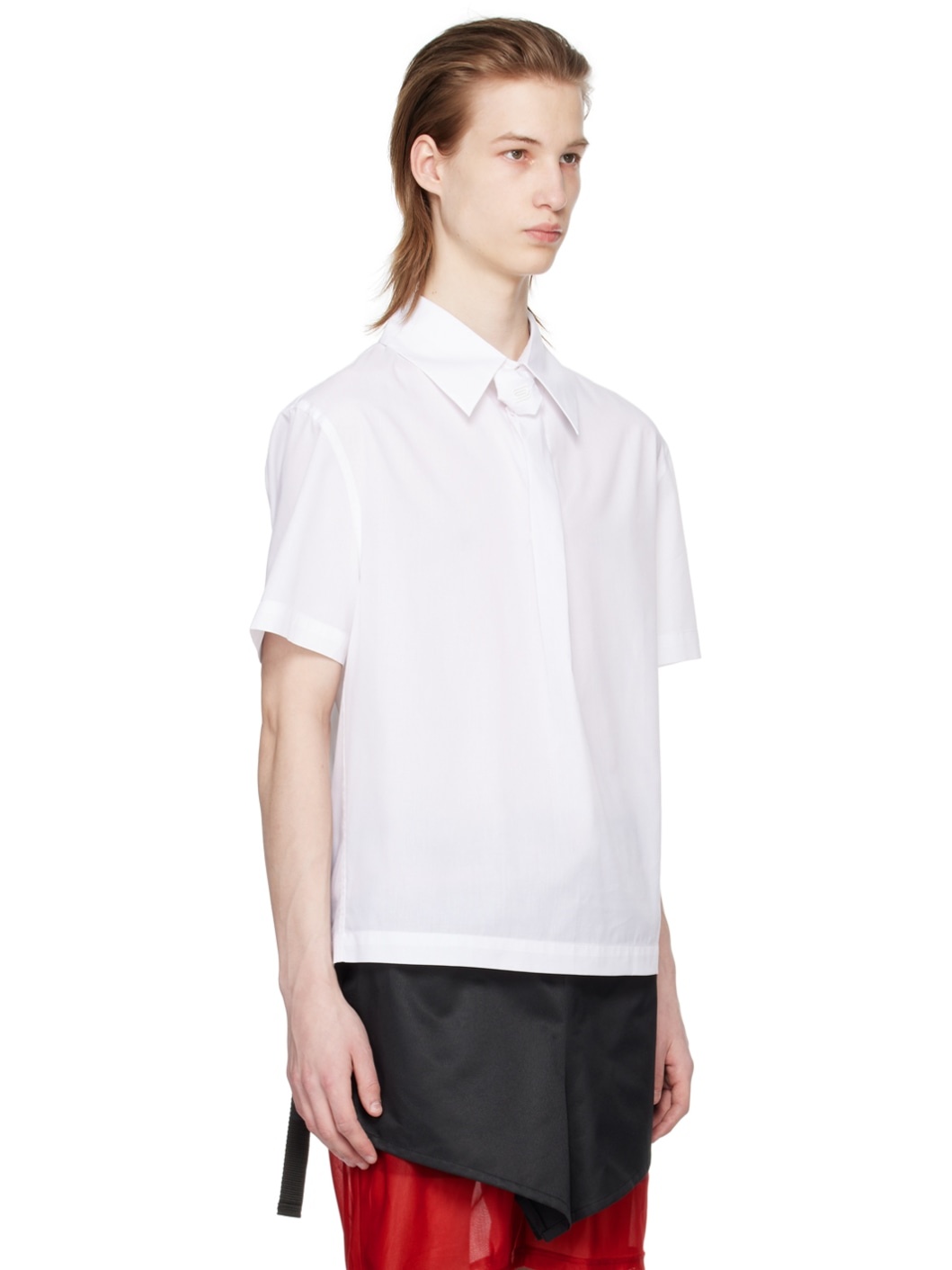 White Vanishing Tie Shirt - 4