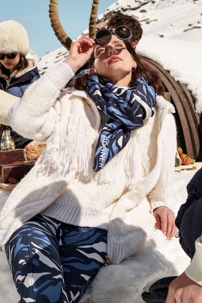 Elaine Stirrup pants in Navy blue/White - 7