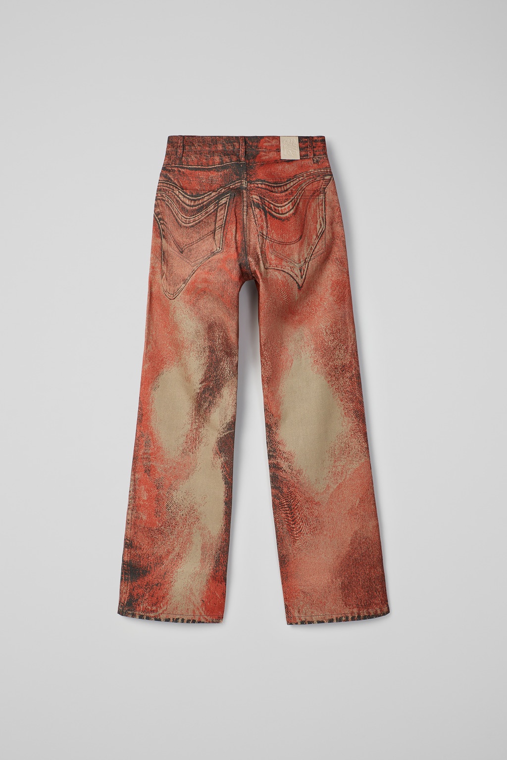 Burnt Orange Denim Jeans - 3