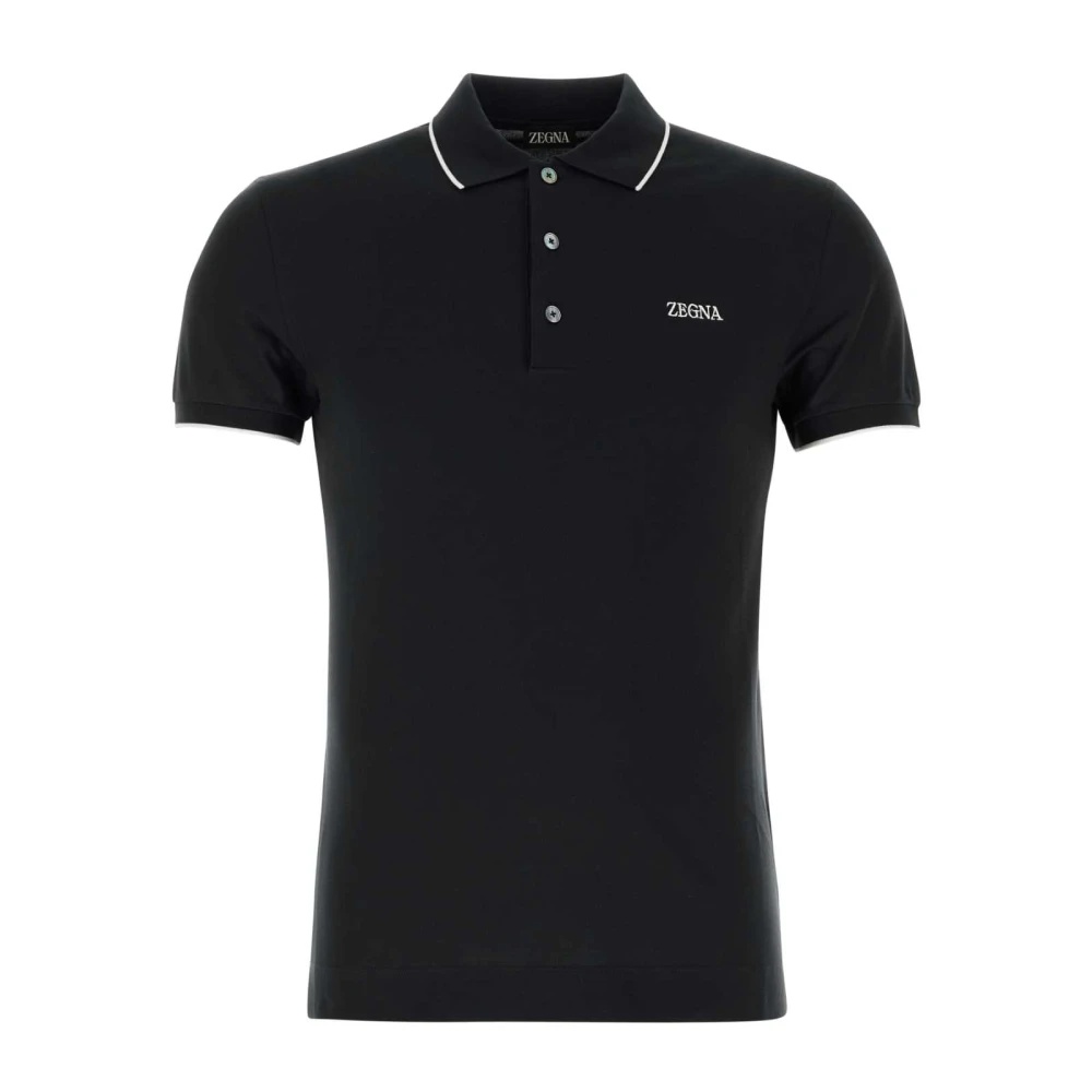 Tシャツ・カットソー ZEGNA Black Stretch Piquet Polo Shirt ZEGNA BLACK STRETCH PIQUET POLO SHIRT | miinto | REVERSIBLE