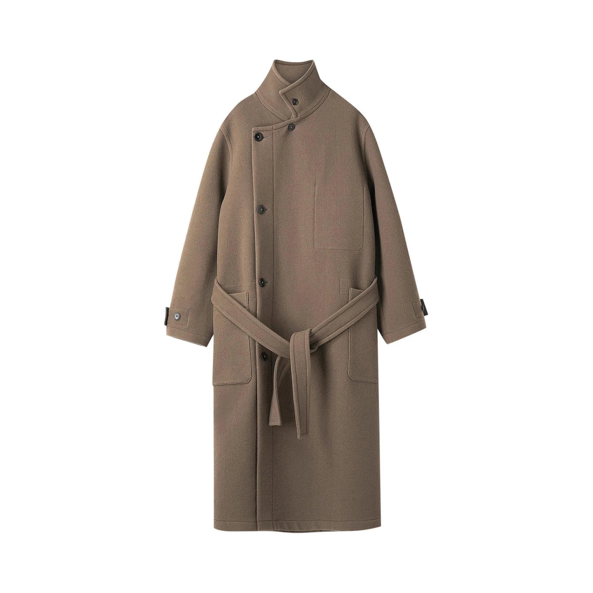 Lemaire Wrap Coat 'Dark Squirrel' - 1