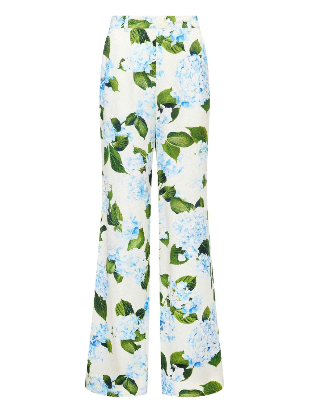 Pilar hydrangea-print trousers - 1